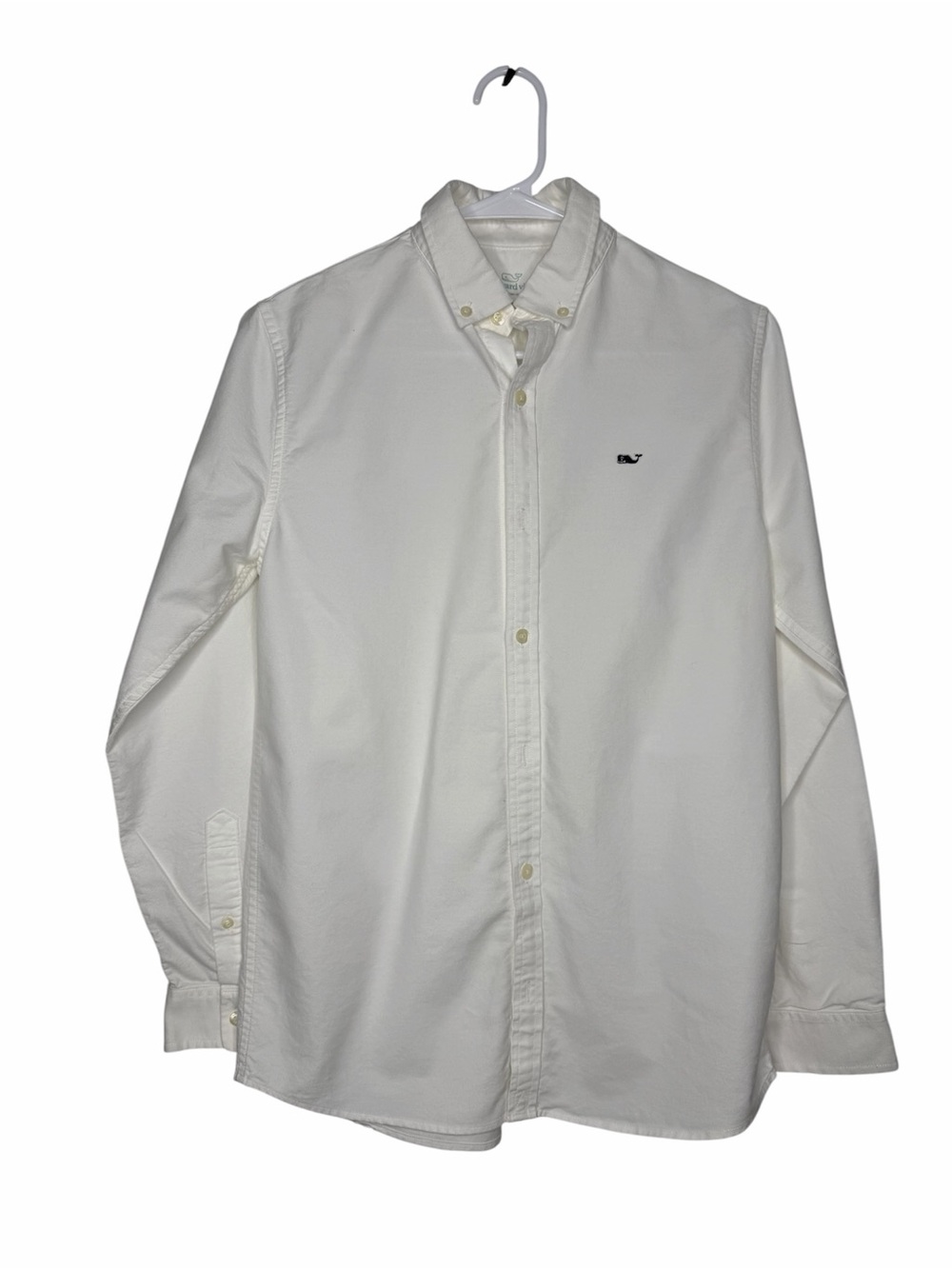 Vineyard Vines Youth 16L White Button‑Down Shirt Whale Logo Pre‑Loved - Picture 3 of 8